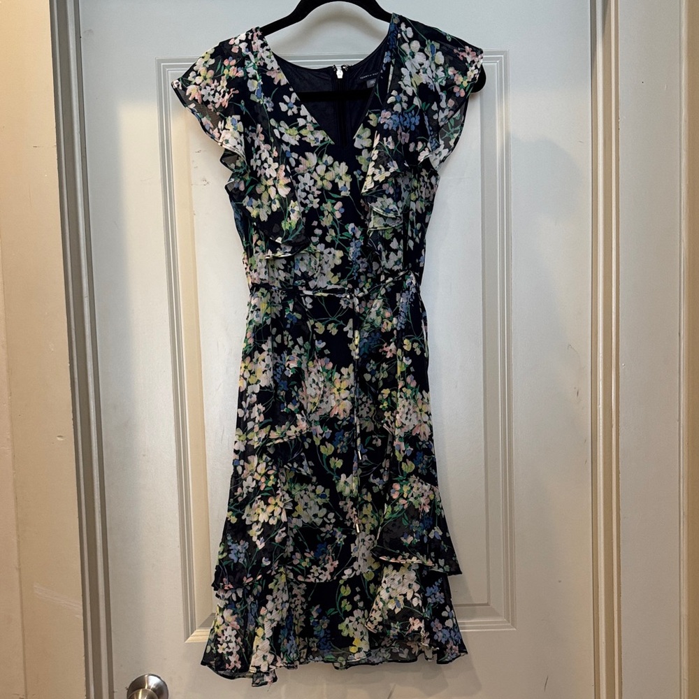 Tommy Hilfiger Navy Floral High Low Dress
